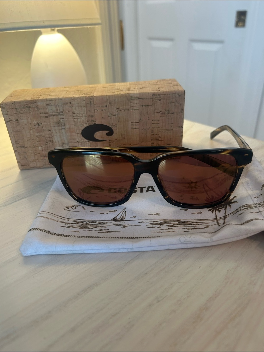 Costa Tortoise Frame Sunglasses with Brown Lenses